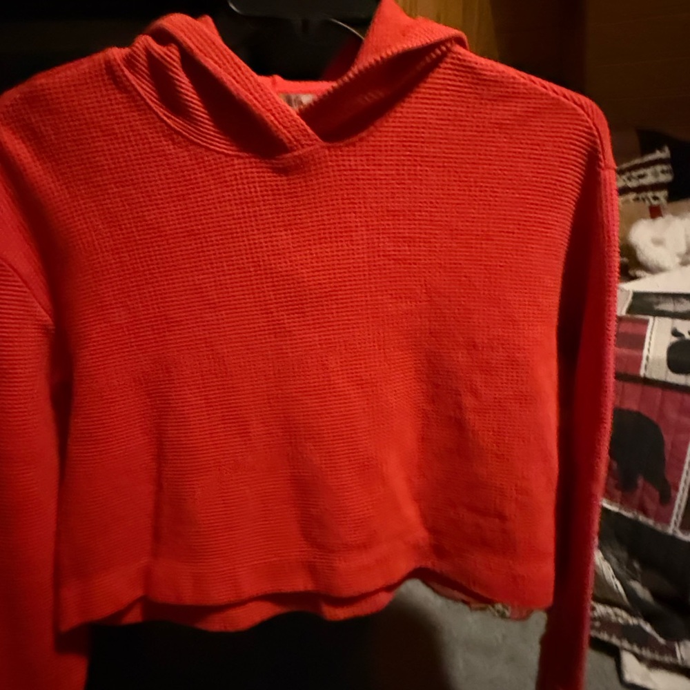 Athleta Vibrant Red Hooded Sweater